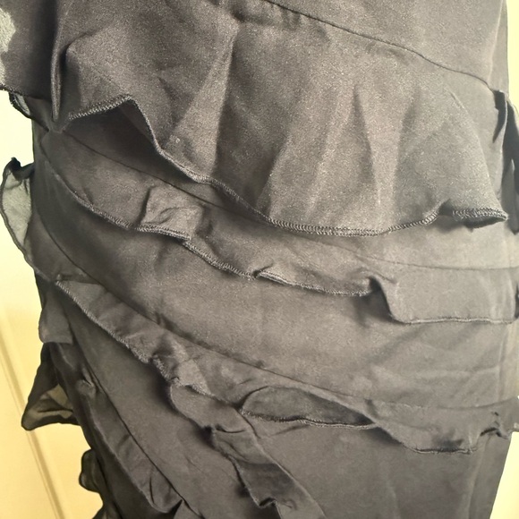 NWT Abercrombie & Fitch Black Ruffle Maxi Dress - Picture 4 of 8